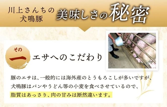 G1415 【泉佐野ブランド豚】犬鳴ポーク 3種 食べ比べセット（切り落とし／うで／ロース）×3回 定期便 3か月【毎月配送コース】