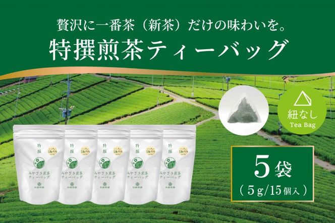 お茶 ティーバッグ 特撰 みやざき煎茶 5袋 セット [谷岩茶舗 宮崎県 日向市 452061735] ティーパック 茶 茶葉 緑茶 新茶 お茶の葉