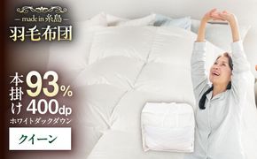 【糸島羽毛ふとん】【高級ダウン使用】羽毛 布団 本掛け 無地 ブルガリア産 ダウン93％【クイーン】 糸島市 / 株式会社三樹 / 布団 羽毛[AYM036]