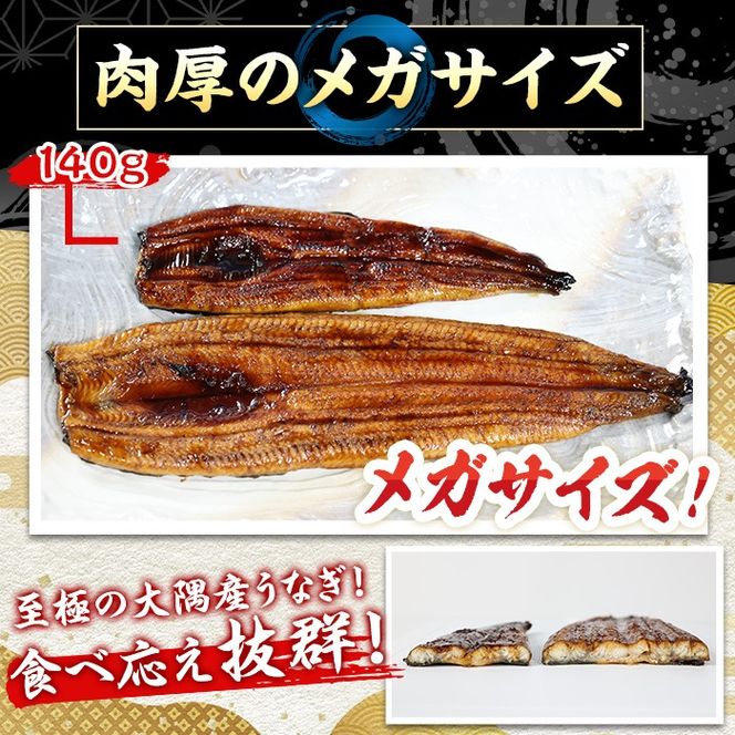 【0104312a】東串良町のうなぎ蒲焼(無頭)＜メガサイズ＞(1尾・300g以上・タレ、山椒×3個※通常の1.5倍付)うなぎ 高級 ウナギ 鰻 国産 蒲焼 蒲焼き たれ 鹿児島 ふるさと【アクアおおすみ】