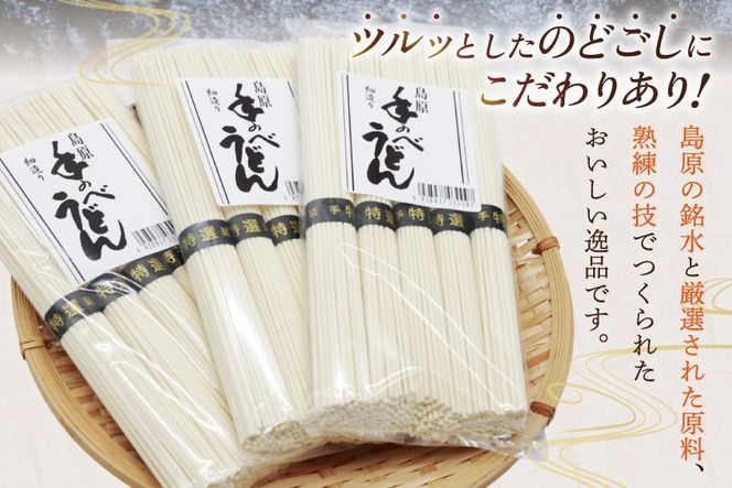AJ297 島原 手のべうどん 500g (50g×5束×2袋) [ うどん 手延べうどん 島原 手延べ 細うどん 乾麺 国内製造 塚原食品本舗 長崎県 島原市 ]