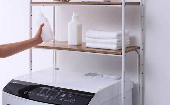 ランドリーラック スタイルランドリーラック SLR-695 ホワイト アイリスオーヤマ 洗濯機ラック 洗濯ラック 洗濯 洗濯機 ラック ランドリー ランドリールーム ランドリー収納 可動棚 収納 スリム 縦型 おしゃれ インテリア 