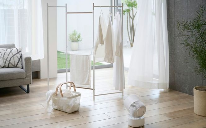 サーキュレーター DC円柱型 15cm PCF-CD15TECA-W ホワイト dc アイリスオーヤマ 首振り 上下左右 自動首振り 洗える 丸洗い 全分解 工具不要 分解 省エネ パワフル送風 衣類乾燥 部屋干し dcモーター リモコン付 WOOZOO