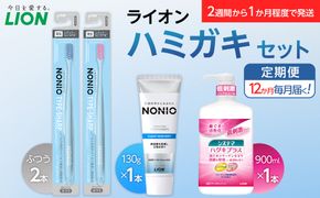 【定期便 毎月 12か月】LION ハミガキセット 142069_CR006