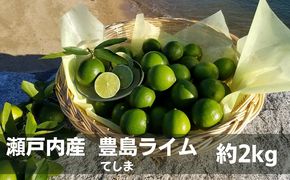 ライム 豊島ライム 約2kg 柑橘 国産 瀬戸内 瀬戸内産 豊島 栽培期間中農薬不使用 皮ごと 果汁 スライス サラダ カクテル ソフトドリンク 果物 くだもの 果物類 柑橘類 果実 フルーツ 生鮮 食品 香り 爽やか 香川 土庄 香川県 土庄町