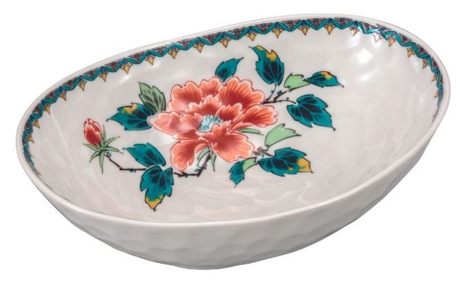 九谷焼　 6号たまご鉢　赤牡丹　a01 食器 キッチン雑貨 キッチンアイテム 雑貨 お皿 食卓 テーブルコーディネート 盛鉢 盛り付け 