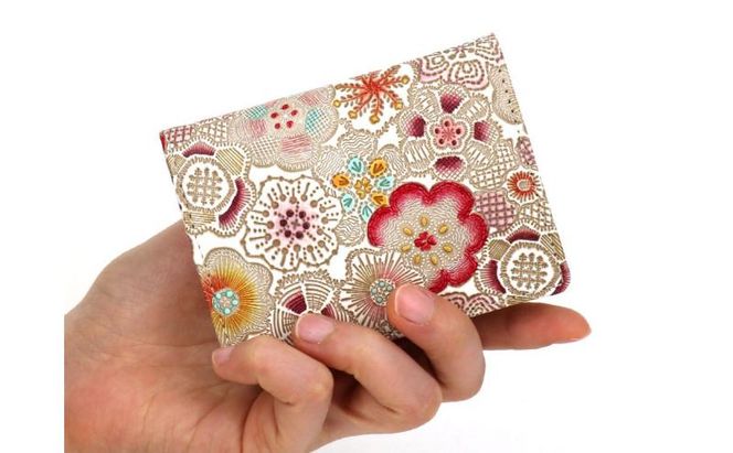 【文庫屋大関】箱まち小銭入れ 春らんまん〈茜〉【皮革工芸品】 革製品 工芸品 民芸品 牛革 財布 小銭入れ 小物入れ お祝い ギフト プレゼント 墨田区 東京都