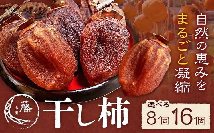 干し柿 選べる内容量 8個 または 16個 柿 果物 フルーツ かき 高瀬柿 御船藤農園[12月中旬-1月中旬頃出荷]熊本県 御船町 ドライフルーツ 甘味 くだもの 和菓子 熊本県産 おやつ スイーツ---mifune_mfn_2_8---