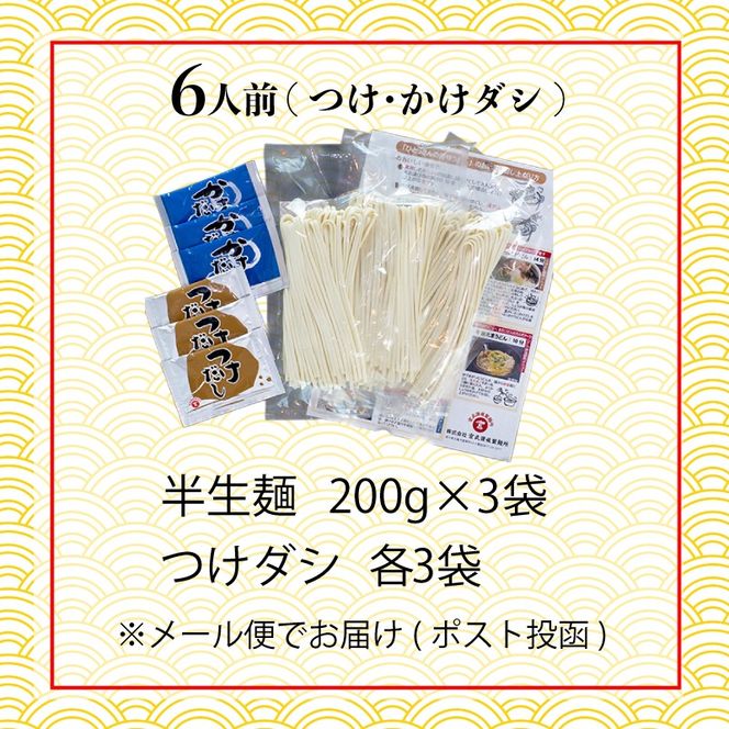 丸亀の讃岐うどん 半生麺 6人前 つけだし かけだし 各3袋 セット 本場の製麺所が本気で作った うどん 讃岐うどん さぬきうどん 半生うどん 半生 麺 麺類 個包装 常温 常温保存 簡単調理 日持ち 備蓄 さぬき 讃岐 香川県 香川 丸亀市 丸亀