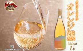 オレンジワイン オレンジSB 2024 750ml×1本 クラフトワイン ワイン お酒 果実酒 ソーヴィニヨン・ブラン 辛口 無濾過 自然酵母  晩酌 贈り物 ギフト つがるワイナリー 青森県 鶴田町