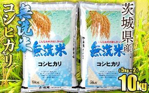 【無洗米】令和7年産茨城コシヒカリ 10kg　5kg×2
