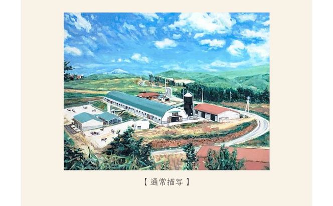 油絵で小さな風景画を細密に描きます（18×18cm）（福岡県大刀洗町