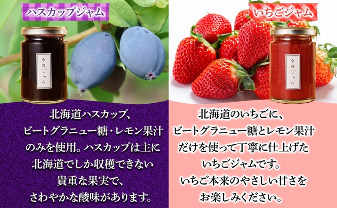 【ふるさと納税】ジャム2種セットB 各1個 ハスカップジャム いちごジャム  今日ジャム 北海道産 自家製 パン ヨーグルト 朝食 濃厚 甘い デザート スイーツ おやつ グルメ ご褒美 贅沢 ギフト 送料無料 北海道 滝川市