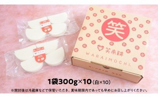 笑来餅 10個 セット（白10） 餅 もち もち米 きな粉餅 あんこ餅 [EP003ci]