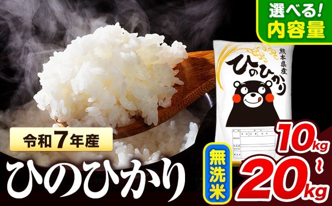 令和7年産 無洗米 ひのひかり 10kg 15kg 20kg 《7-14日以内に出荷予定(土日祝除く)》 熊本県産 無洗米 精米 氷川町 ひの 送料無料 ヒノヒカリ コメ 便利 ブランド米 お米 おこめ 熊本 SDGs---hkw_hn7_wx_24500_10kg_m---