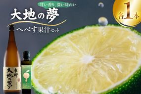 焼酎 へべす果汁と大地の夢 各1本 晩酌セット [日向市観光協会 宮崎県 日向市 452061427] 晩酌 セット へべす ヘベス 果汁 へべす果汁 ヘベス果汁 あくがれ 大地の夢