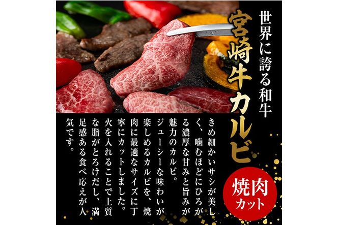 宮崎牛 カルビカット 焼肉 (計2kg・500g×4) 焼肉 お肉 牛肉 黒毛和牛 宮崎牛 ブランド和牛 冷凍 国産 宮崎県産 カルビ バラ 【YM-38】【YAMATO株式会社】