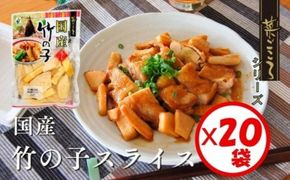 「菜ごころ 国産竹の子スライス 100g」×20袋 ※離島への配送不可