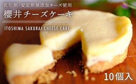 【年内発送】無添加 チーズ の 櫻井 チーズケーキ【 10個 入り 】糸島手造り工房 爽風 [ATA004]