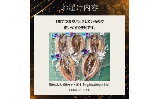 開きにしん 5枚セット_HD087-020