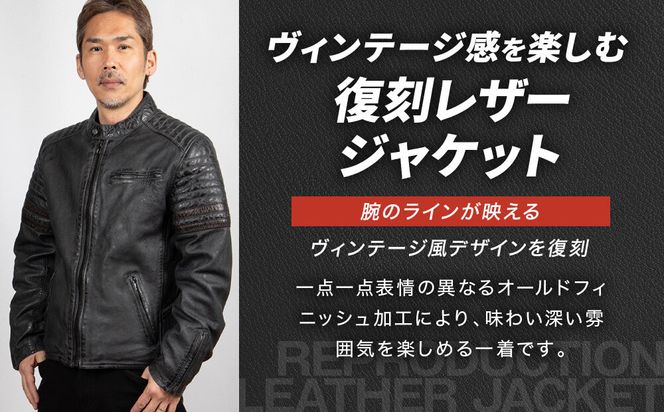 【デグナー】レザージャケット[25WJ-7] ブラック XLサイズ｜京都 バイクギア 人気ブランド ジャケット バイク［ ヴィンテージ風ジャケット 中綿入りインナー オールドフィニッシュ加工 短丈設計 羊革 実用性 日常使い 軽量 柔軟性 ツーリング ライダー バイカー アウトドア おしゃれ かっこいい 人気 おすすめ 送料無料 ふるさと納税 ］ 261009_A-JR194VC03