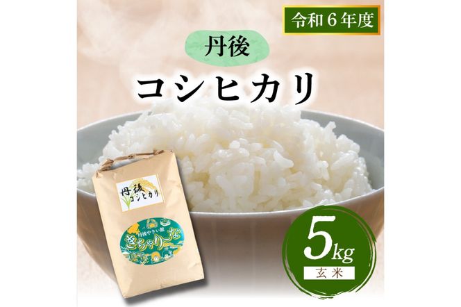 直売所直送「令和6年産　京丹後市産　コシヒカリ」　玄米5kg　JA00062