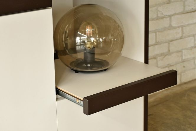 クーガ 80 カウンター ドア【完成品 レトロ モノトーン 収納家具 おしゃれ 扉収納】(H062330)