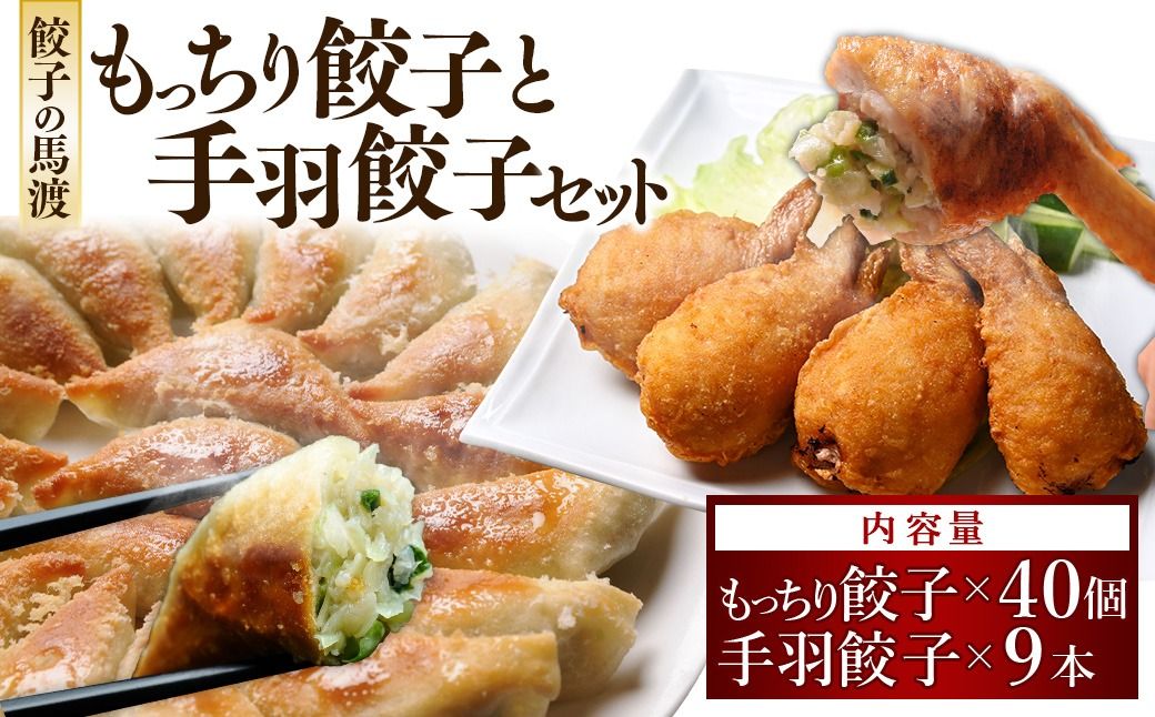 [宮崎空港で大人気!]TV番組で餃子日本一獲得![餃子の馬渡馬渡のもっちり餃子40個と手羽餃子9本セット]翌月末迄に順次出荷[c014_mw_x3] 餃子の馬渡 ぎょうざ ギョウザ 手羽先餃子