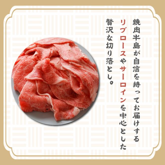 【定期便12ヶ月】淡路牛 贅沢切り落とし 1kg (250g×4PC)　[小分け 冷凍]