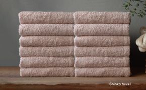 G3495 【TVで紹介！】おぅ！え～やん フェイスタオル（ローズ）12枚【泉州タオル 国産 吸水 普段使い 無地 シンプル 日用品 家族 ファミリー】 