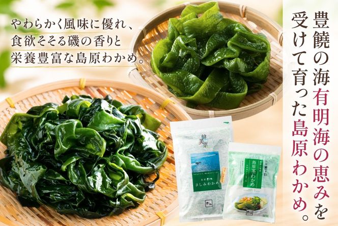 AK074 島原湯通し塩蔵わかめのセット [ わかめ さしみわかめ 茎わかめ ワカメ 海藻 2種セット 詰め合わせ 北田物産 長崎県 島原市]