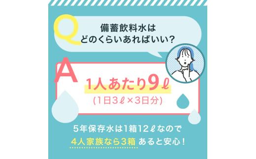 北アルプス立山連峰 5年保存水 2L×6本×2ケース 2リットル 名水 ミネラルウォーター 防災 備蓄 災害対策 国産 飲料 F6T-733