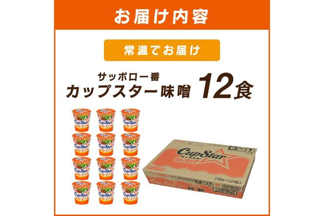 【A2-163】サッポロ一番カップスター味噌12食