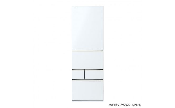東芝　冷蔵庫【標準設置費込み】　465L　5ドア　左開き　冷凍冷蔵庫　GR-Y470GSHL(EW) 141305_KV74