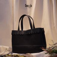 【4色展開】ラッフルトート（L）革小物　ハンドメイド　手縫い　一点物　カバン　トートバッグ　レザートート　スナッグルレザー