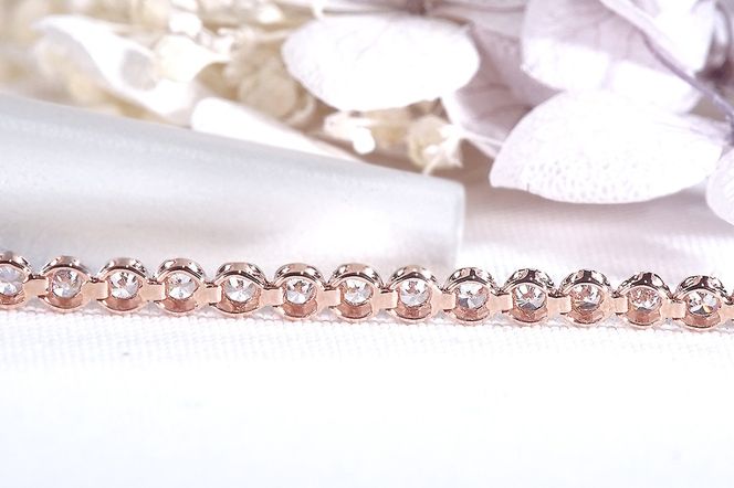 K18PG【1.0ct】ダイヤモンド テニス ブレスレット CSBL00020-18P SWAV088-b