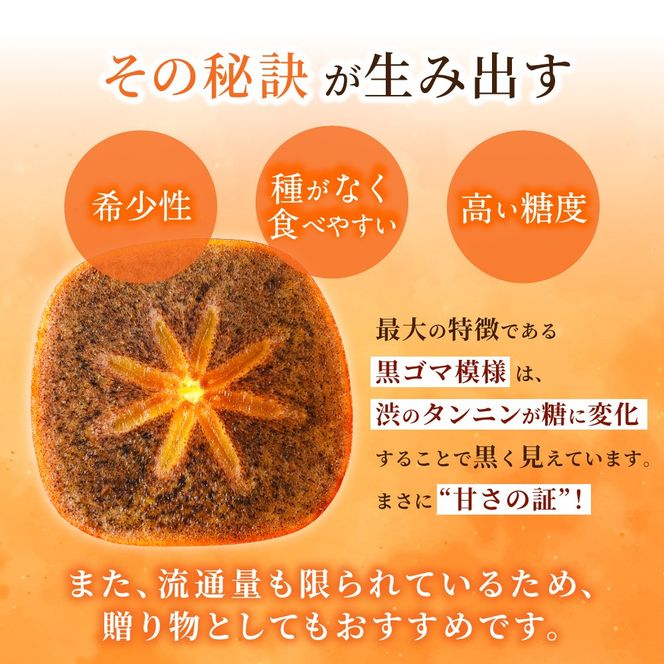 【先行予約】紀の川柿 （果実の中身が黒い！黒蜜柿）希少栽培！ 秀品６個～９個 こだわり農家厳選！【2026年10月上旬から11月上旬頃発送】/ 和歌山県 かつらぎ町 カキ 柿 紀ノ川柿 秀品 紀の川柿 かき フルーツ 旬 秋【kgr044】