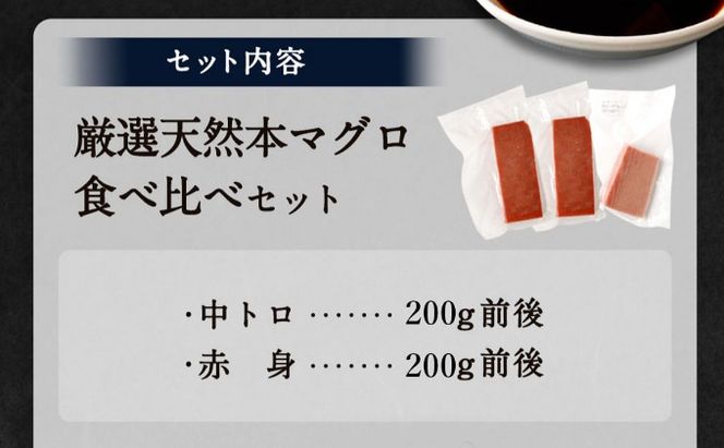 厳選天然本マグロ大トロ・赤身食べきりセット【約４００ｇ】ge011