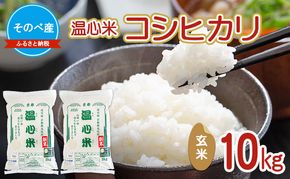 コシヒカリ10kg 玄米 10kg袋 令和7年度産　そのべ産 温心米 お米 10kg 単一原料米 こしひかり 丹波 精米 玄米 こめ コメ 京都