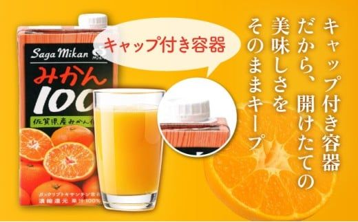 【お中元】みかん100 1L×6本 | みかんジュース 温州みかん 100%ジュース ストレートジュース 果汁100% 無添加 国産ジュース フルーツジュース お取り寄せ ギフト 人気 子供向け 健康飲料 九州 特産品