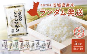 【新米予約開始!!】※ランダム※  令和7年産 茨城県産 【白米】 5kg ＜令和7年9月内発送＞ 新米 米 精米 小分け 2025年産 K2464