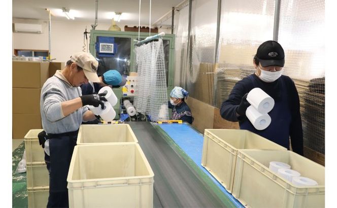 トイレットペーパー定期便「包装なしD」【障がい者支援の返礼品】 雑貨 日用品 生活支援 サポート 