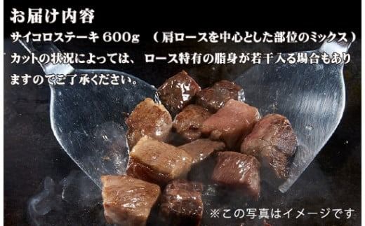 【黒毛和牛専門店直送】黒毛和牛 サイコロ ステーキ 600g（国産 国産牛 牛肉 和牛 黒毛和牛 宮崎県産 ステーキ サイコロ 赤身 ロース 特別提供）