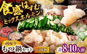 もつ鍋セット(白味噌/8-10人前)《築上町》【吉浦コーポレーション】 もつ鍋 博多もつ鍋 白味噌 国産牛[ABFF021]