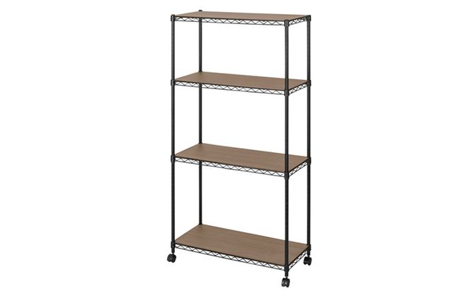 カラーメタルラック ウッドボード付き CMM-75144B ブラック スチールラック メタルラック カラー ウッドボード付き 収納 キッチン リビング おしゃれ アイリスオーヤマ