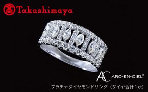 TUC0005-1 【高島屋選定品】プラチナダイヤモンド リング（ダイヤ合計 １ct）【鑑別書付き ARC-EN-CIEL (アルカンシェル) ジュエリー プレゼント ギフト ファッション アクセサリー 贈り物 贈答 お祝い 記念日】 