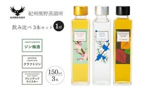 紀州熊野蒸留所 飲み比べ 150ml 3本セット【prm026A】