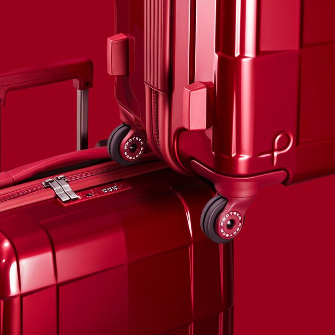 STARIA CXR 51 TR 02352 (10 ガーネットレッド) スーツケース 国産 日本製 52L キャリー バッグ 出張 短期旅行 静音 PROTECA 北海道 赤平市