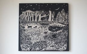 『夜の森』ファブリックパネル 北海道 南富良野町 ファブリック パネル インテリア デザイン プリント 贈り物 ギフト 