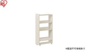 キッチン隙間収納ラック KSRーL160 ホワイト 隙間収納 すきま収納 ラック 16cm キッチンラック スリム キャスター付き ストッカー 収納 おしゃれ パントリー 棚 薄型 冷蔵庫横 洗面所 キッチン収納 アイリスオーヤマ ロータイプ